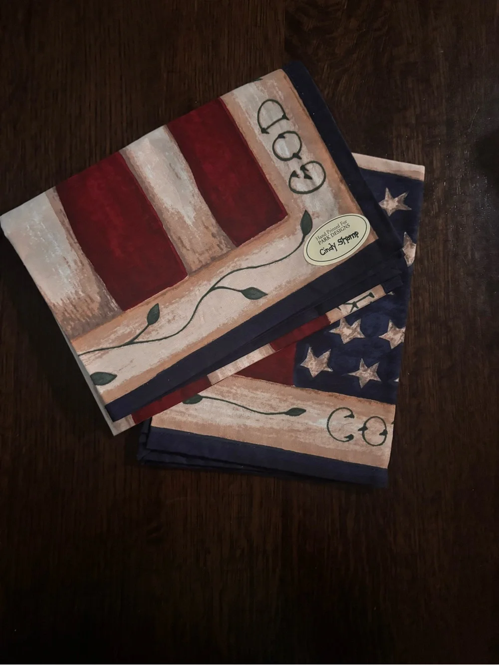 Patriotic Farmhouse Wall Plaque - Red, White & Blue